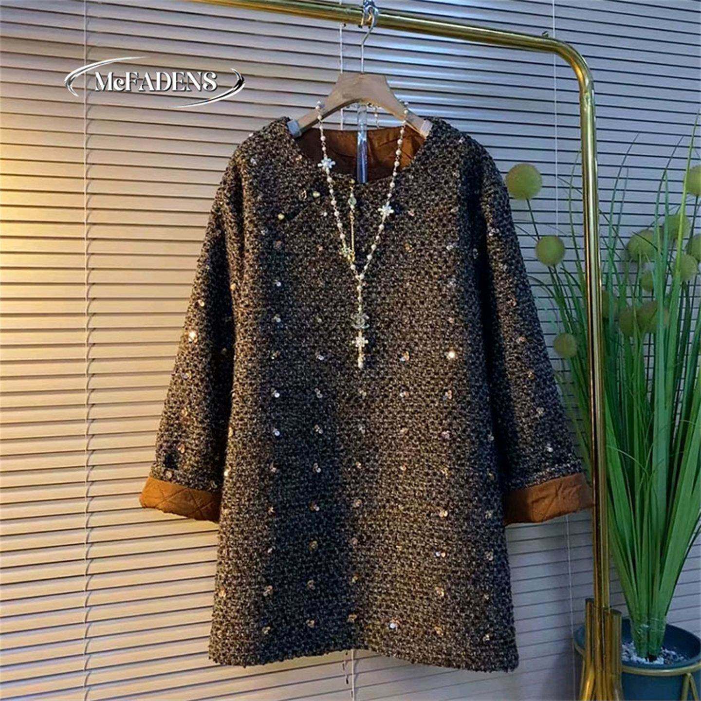 香港复古小香风高级感大衫胖妹妹大码女装冬款法式亮钻夹棉上衣女,女装/女士精品,常规大码外套,淘宝优惠券,粉丝福利购,淘宝优惠卷