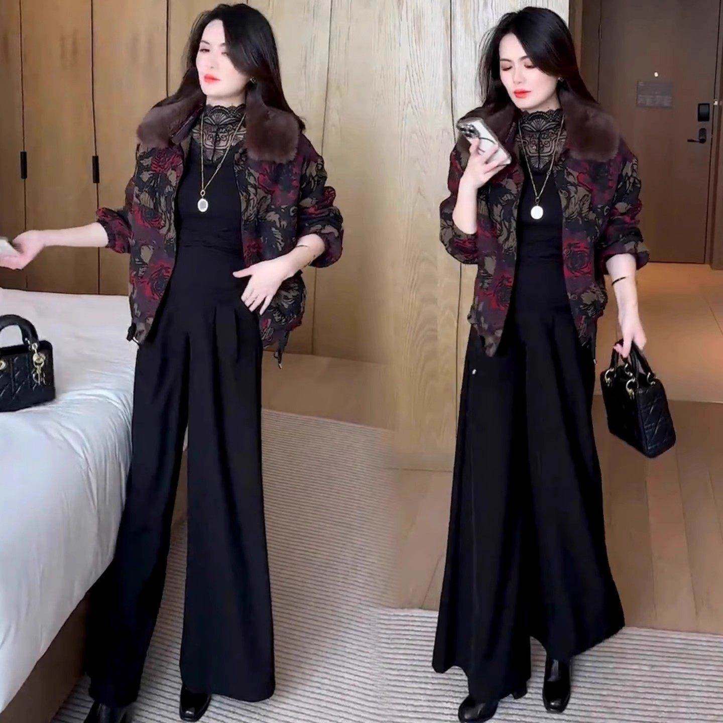 香港代购妈妈装加绒时尚短外套女冬季新款洋气质保暖毛领夹克上衣,女装/女士精品,短外套,淘宝优惠券,粉丝福利购,淘宝优惠卷