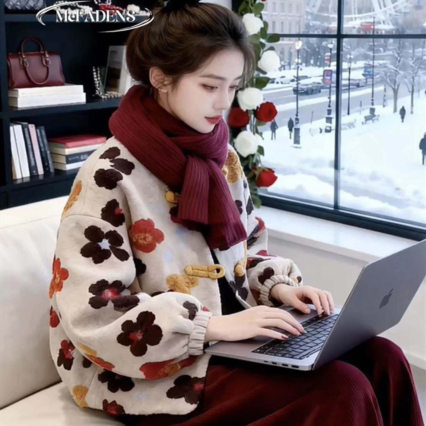 香港冬季新款洋气加棉外套女法式设计感立体花朵彩色圆领盘扣棉服,女装/女士精品,棉衣/棉服,淘宝优惠券,粉丝福利购,淘宝优惠卷