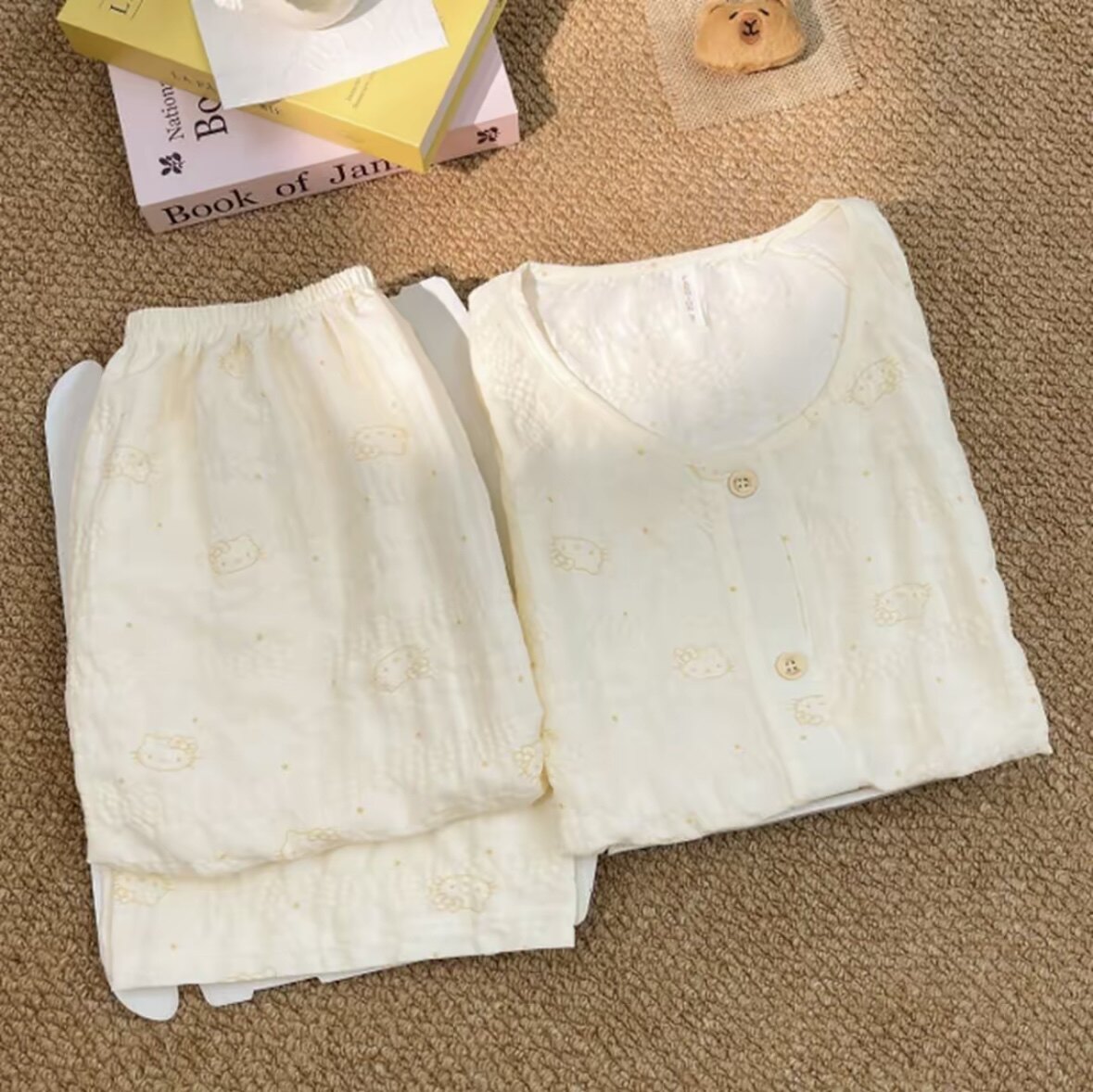 春秋季长袖长裤微胖女生大码胖mm250斤睡衣宽松套装款甜美家居服