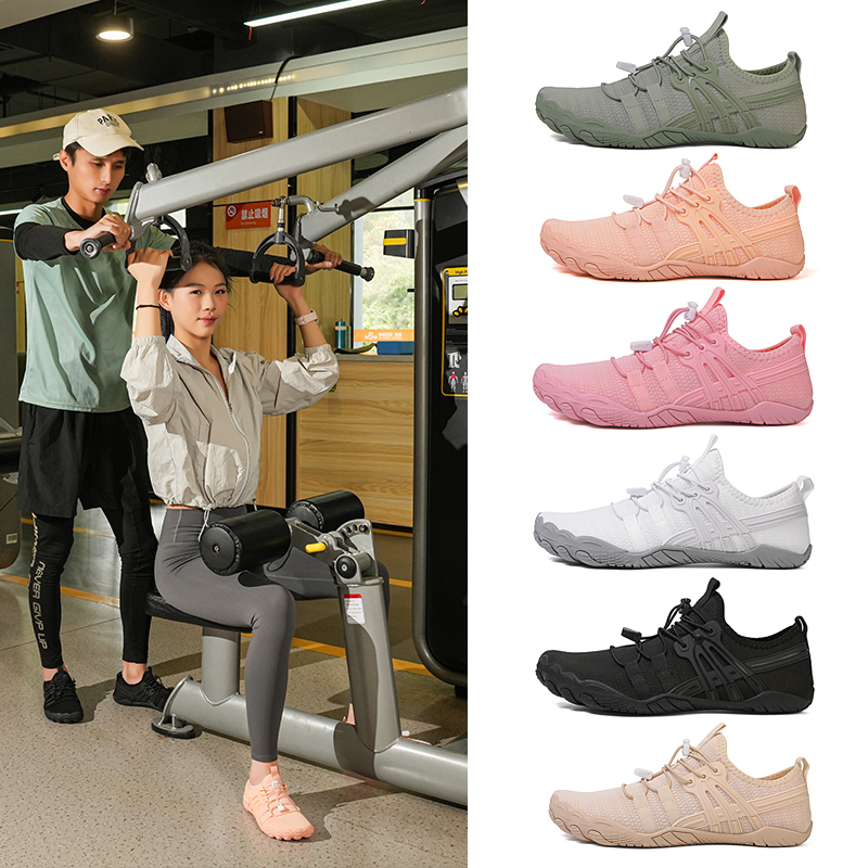 男女室内健身鞋防滑减震跳绳鞋透气耐磨跑步机鞋轻便软底训练鞋子