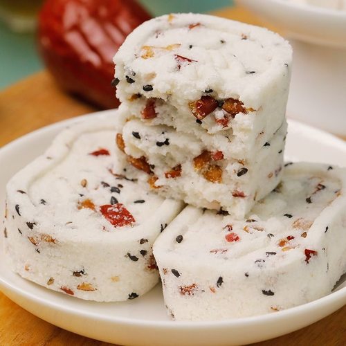 减肥解馋小零食无蔗糖糖人专用低负担早餐赶时间族吃八珍糕红枣茯苓芡实小米山薬五黑糕坚果代餐减肥期当零食解馋补能量闭眼入