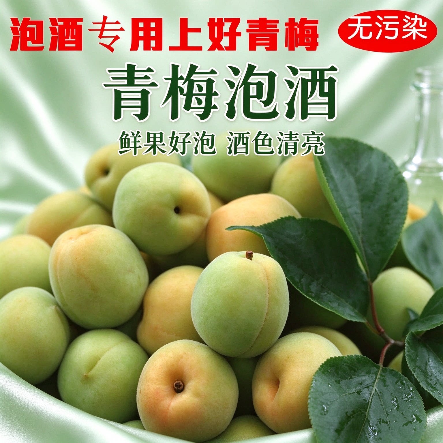 轻加工青梅鲜果泡酒半成品酸梅子黄梅解腻冰糖腌制水果大果酿酒