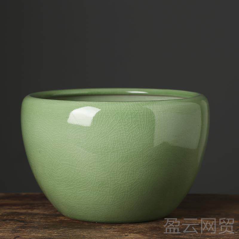 正品景德镇陶碗瓷鱼缸养金鱼缸睡莲花盆瓷花缸乌龟缸荷大号冰裂陶