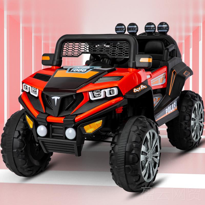 正品儿童电动车四轮驱动越野车宝可坐骑宝电车男女小孩充电汽玩具