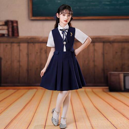 正品歌大合唱团服装中出小学生表礼服运动会儿童比赛朗红诵演讲演