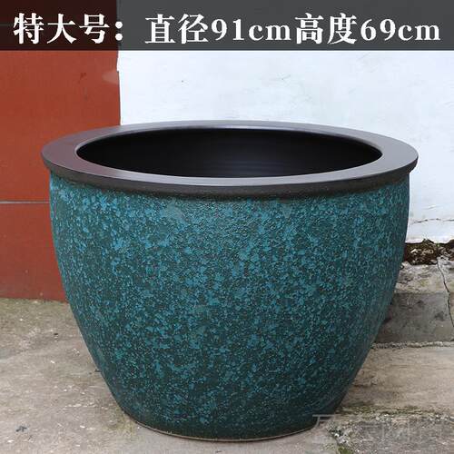 正品景德镇陶式瓷缸瓷缸大水缸特大号老庭大缸养荷花鱼盆缸睡院莲