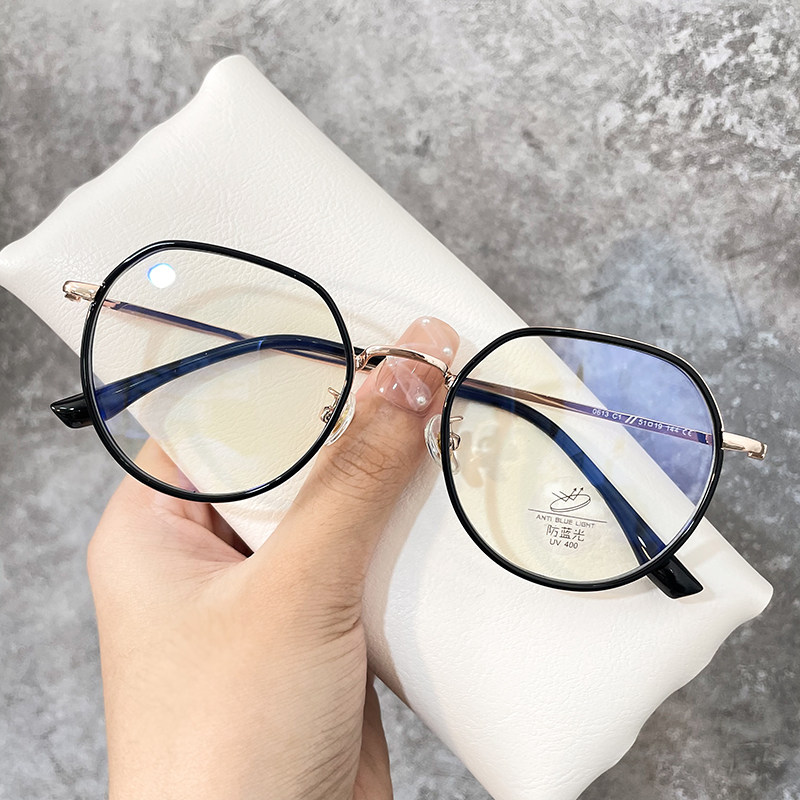 时尚显年轻老花眼镜女款150度圆框官方旗舰店防蓝光超轻高端小脸