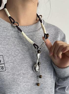 覆古设计感勺子项炼女长款秋冬毛衣炼高级感轻奢小众卫衣炼配饰