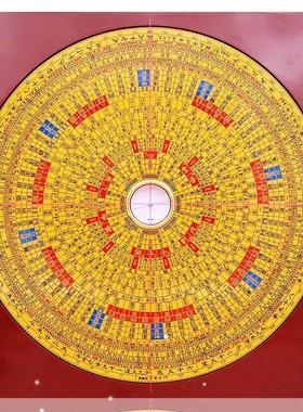 专业源集福堂3寸5寸6寸9寸10寸纯黄铜面三元三合综合盘罗盘高精度