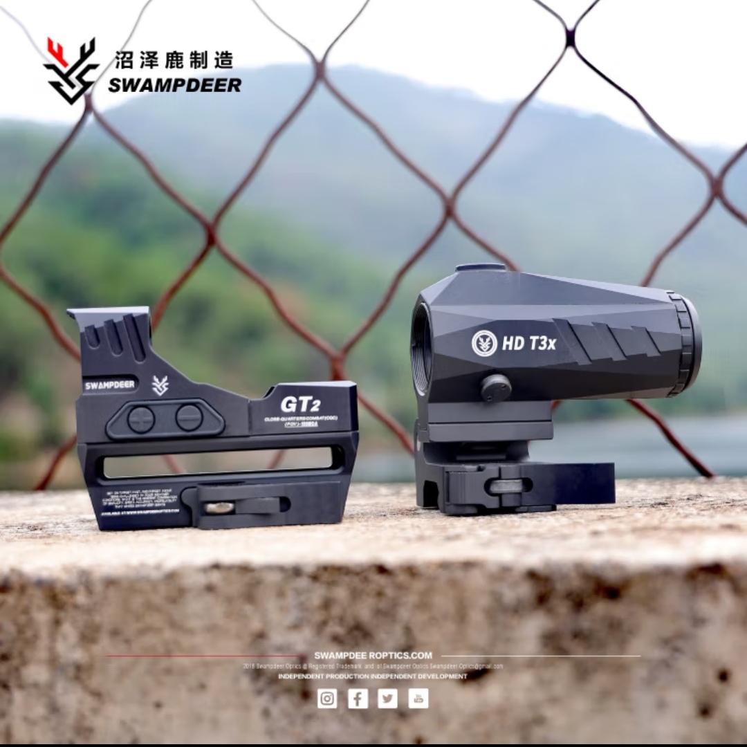 沼泽鹿GT系列GT2+HDT3X增倍镜全息红点高清模型摆件弹弓玩具器具