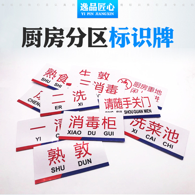 卫生检查成品分区消毒一清指示牌