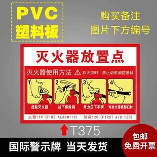 灭火器放置点提示牌灭火器使用方法消火栓使用方法标志牌严禁烟火禁止吸烟注意高温警示牌配电箱有电危险标语