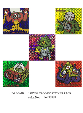DABOMB [ABYSS TROOPS]STICKER PACK 玩具PVC鐳射貼紙