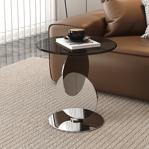 不锈钢客厅小圆几设计师小茶几