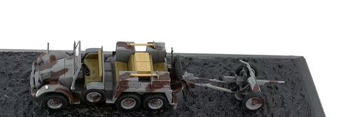 IXO 1：72 二战德国克虏伯六轮卡车加拖炮合金坦克模型玩具收藏