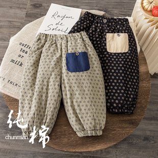 女童冬季裤子加厚外穿女宝宝夹棉保暖棉裤2025新款洋气儿童休闲裤