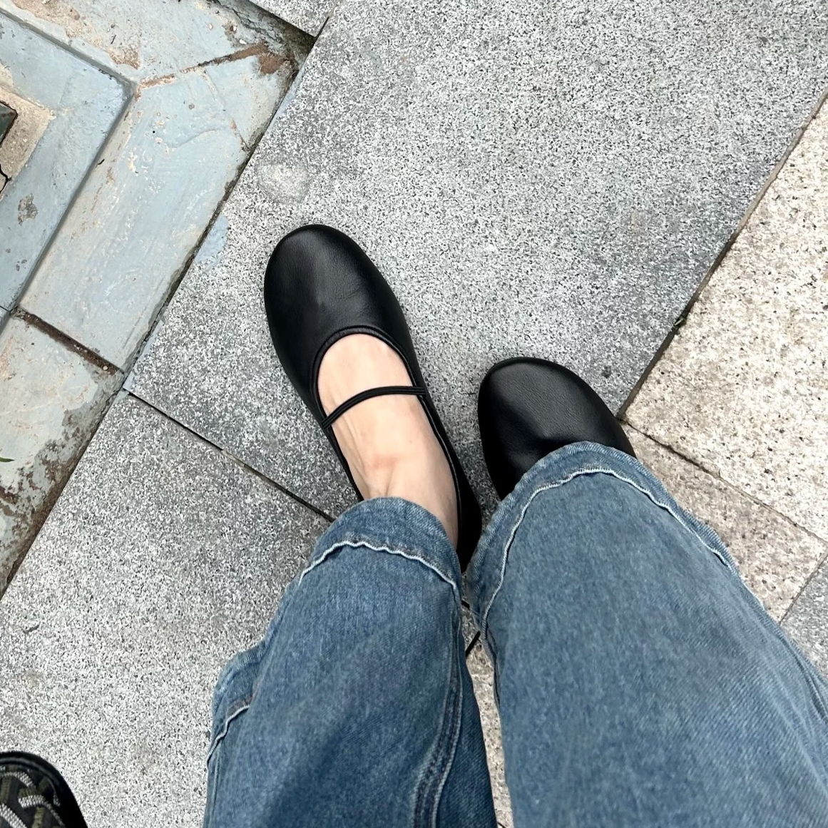 羊皮版真皮一字带玛丽珍鞋女