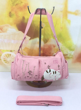 包邮ESQ丛林猫纯棉帆布单斜挎两用包女包60316