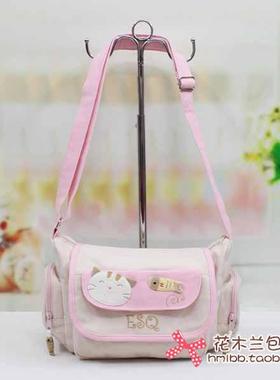 包邮ESQ正品纯棉帆布包鲤鱼旗斜挎包休闲女包71193