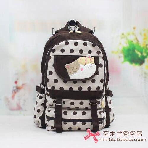 ESQ正品纯棉帆布双肩包旅行