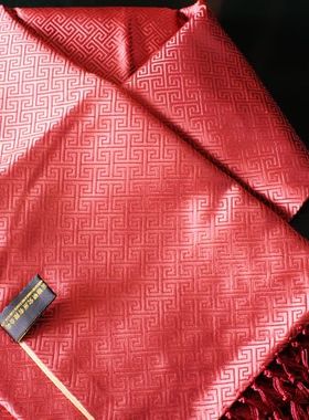 南京云锦研究所 真丝装饰 南京特产 绿色花纹纯手工精品披肩现货