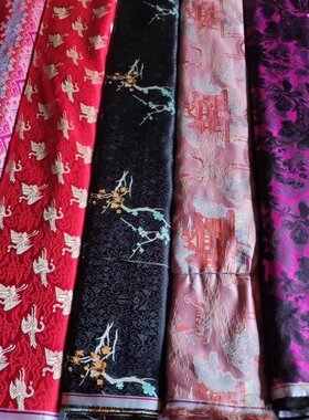 装饰 礼品南京云锦南京特产礼服 晚宴 棕黄色暗龙纹云锦布料唐装