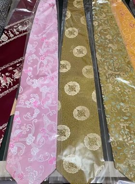 装饰男士商务南京云锦研究所 吉祥云锦 灰色红色龙纹精品领带现货