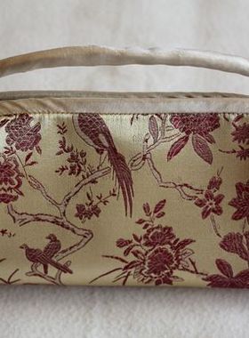 礼品 包包 南京云锦 手包 包袋 黄色喜鹊登梅手拎时装包 生日送礼