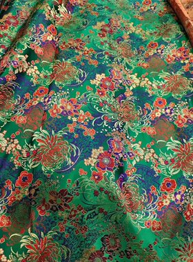 南京特产 南京云锦礼服 晚宴汉服裙子 紫色花纹精品云锦布料唐装