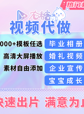 右糖电子相册视频代制作企业宣传婚礼宝宝周岁毕业等专业视频代做