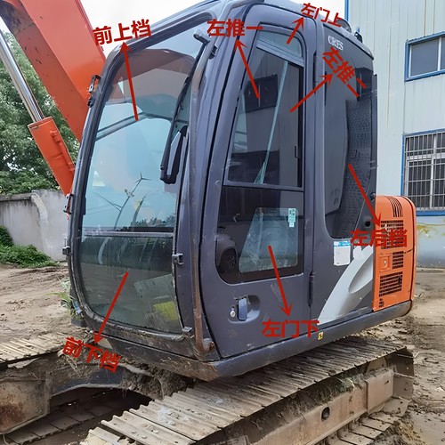 挖掘机配件 日立ZAX60 70 80驾驶室挡风玻璃前后上下推拉门窗玻璃