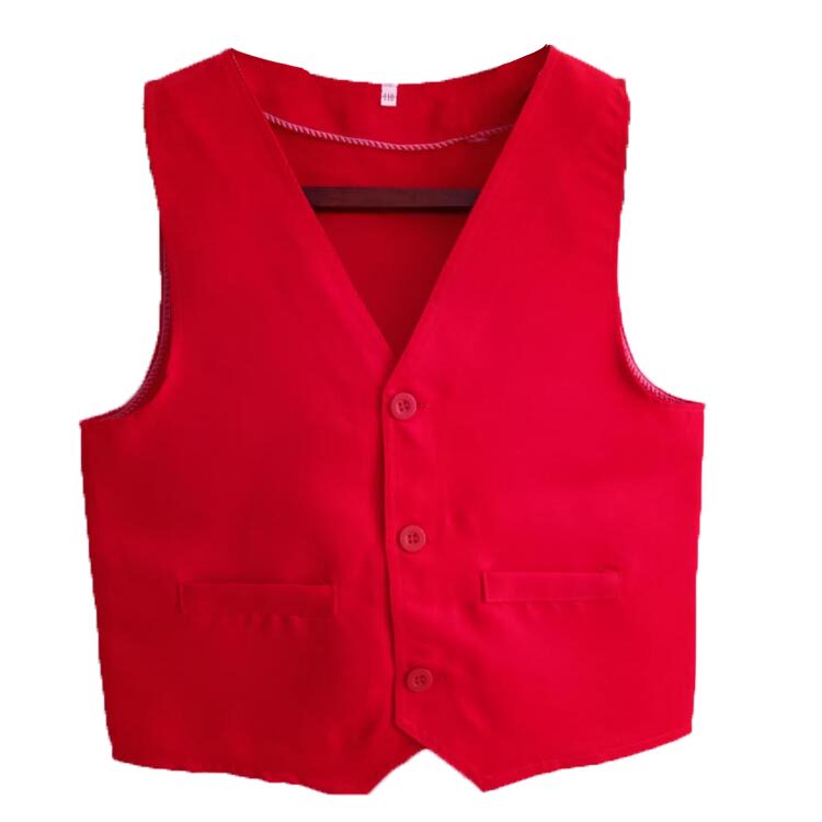 KINDERGARTEN CHILDRENS VEST CUSTOM PRIMARY SCHOOL STUDENT ADVERTISING VEST PRINTED LOGO LITTLE REPORTER VOLUNTEER RED VEST