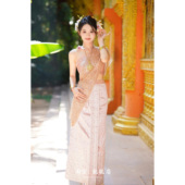 修身 女民族风云南套装 优雅小娘惹旅拍走秀迎宾服 纳傣族服装 西双版