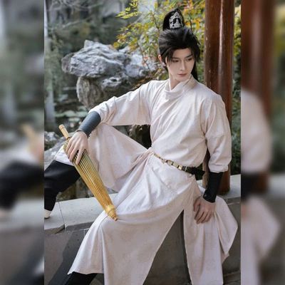 新款原创唐制圆领袍汉服缺胯袍青少年汉服男女生帅气侠客中国风
