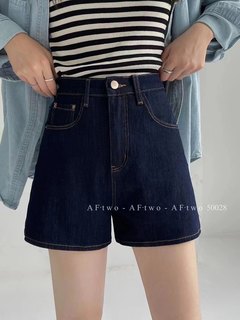 【现货】代嘉儿牛仔短裤女夏daiclaire50028高腰款普洗蓝A字热裤