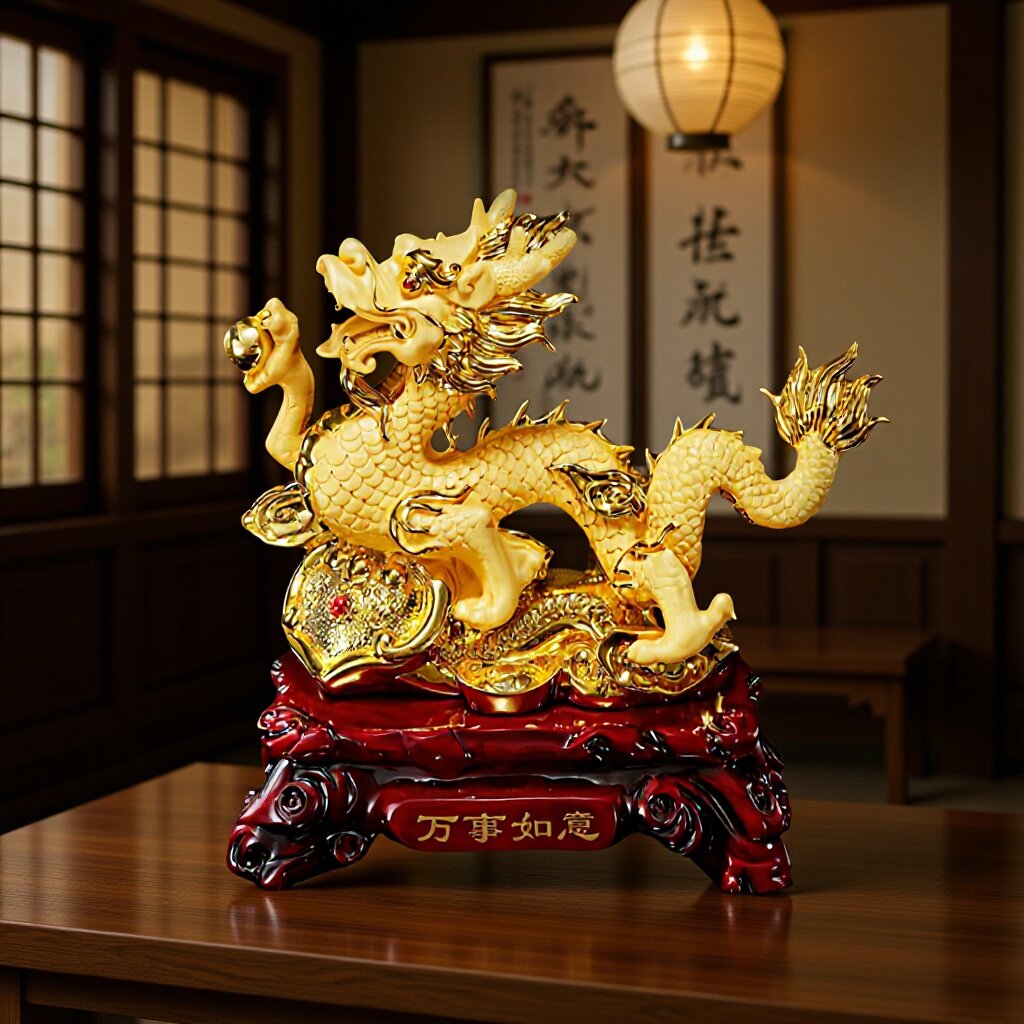 万事如意龙风水新中式摆件工艺品