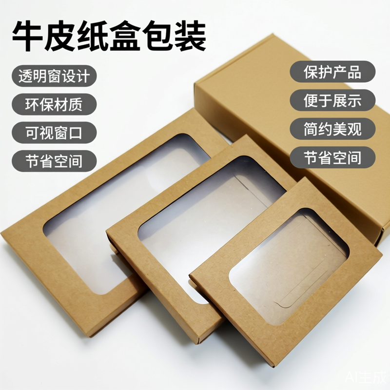 印淘成品空白包装盒透明pet开窗