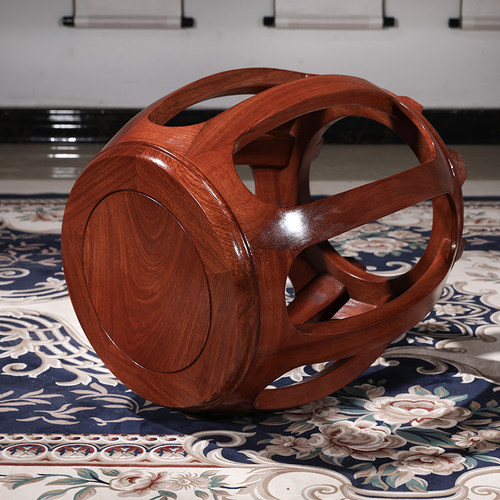 花梨木鼓凳矮凳圆凳古筝凳沙发凳