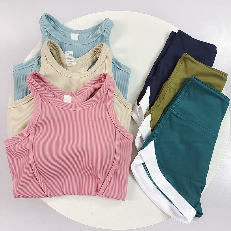 健身套装运动内衣防震短裤跑步