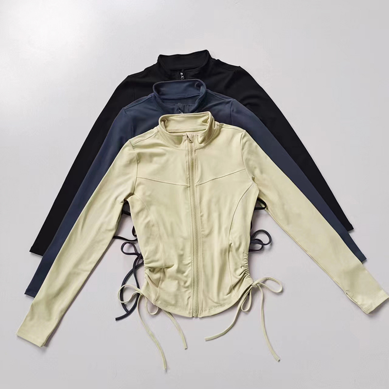 跑步外套女立领紧身显瘦瑜伽长袖