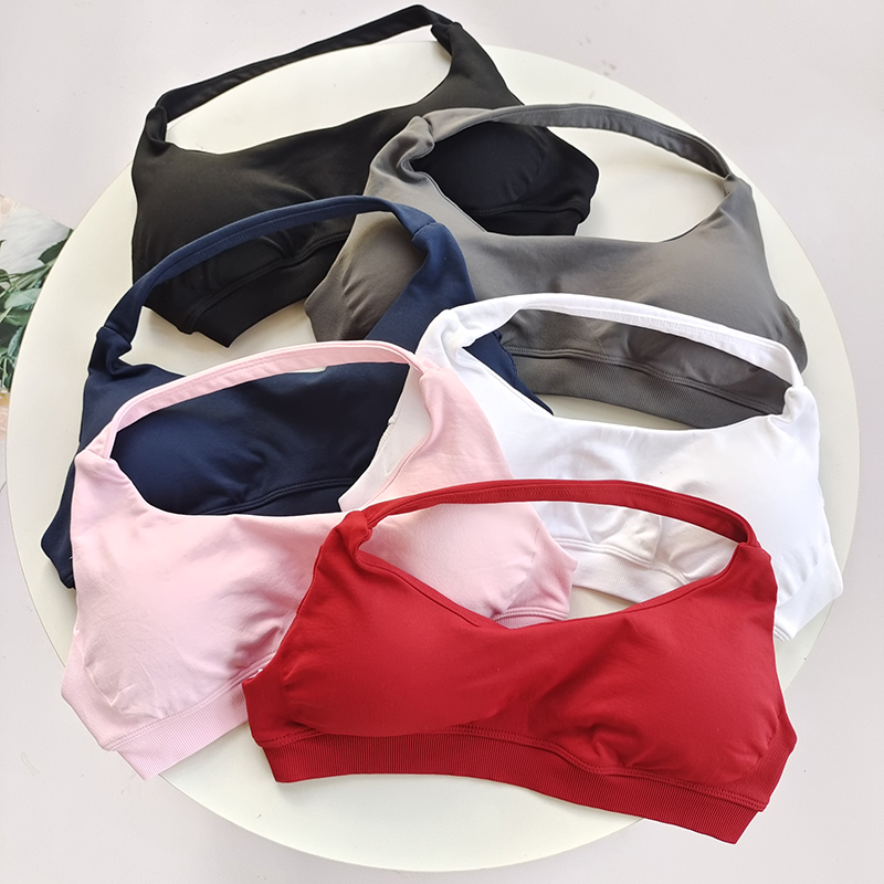 祖国版DF欧美翘臀裤健身服紧身挂脖背心训练聚拢瑜伽服运动背心女