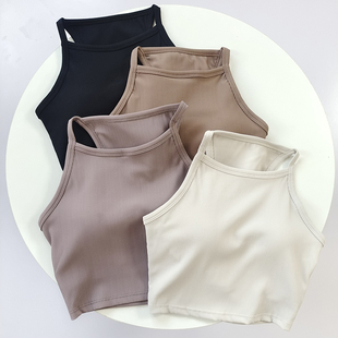 新款 美背螺纹透气 免穿内衣瑜伽健身文胸防走光运动内衣一体式