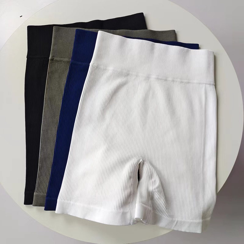 高腰透气吸汗高弹健身紧身中裤女