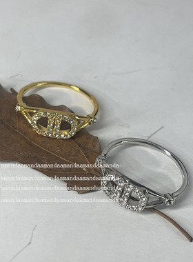 百搭气质轻奢镶钻戒指女