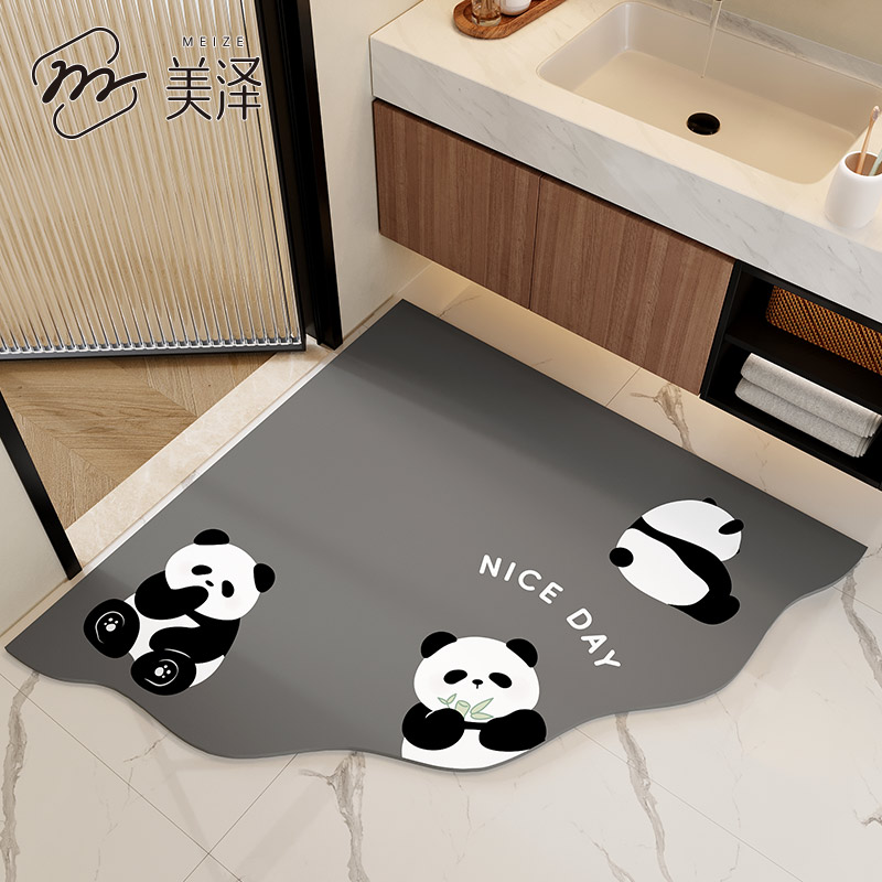 卫生间地垫门口耐脏免洗浴室硅藻泥吸水垫防水厕所防滑垫防摔脚垫