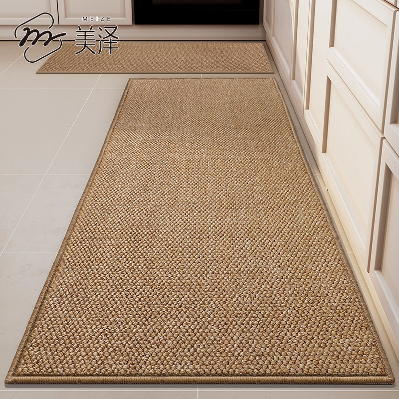 厨房地垫2025新款吸水专用垫子拐角家用耐脏地毯防滑防油免洗脚垫