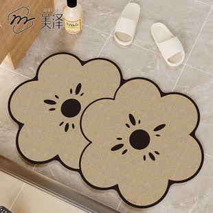 卫生间地垫厕所门口免洗脚垫耐脏浴室防滑垫可擦专用硅藻泥吸水垫