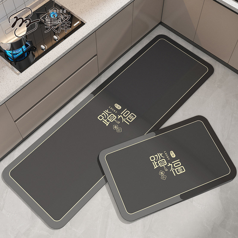 硅藻泥厨房地垫防滑防油可擦免洗吸水垫2025新款耐脏防水专用地毯,居家布艺,厨房地垫,淘宝优惠券,粉丝福利购,淘宝优惠卷