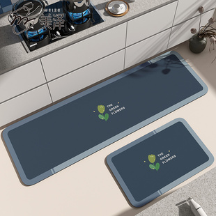 厨房地垫吸水吸油防滑家用长条可擦免洗脚垫防油防水耐脏定制门垫